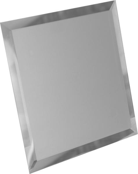 Плитка КЗС1-04 Квадратная зеркальная серебряная плитка с фацетом 10 мм 30x30