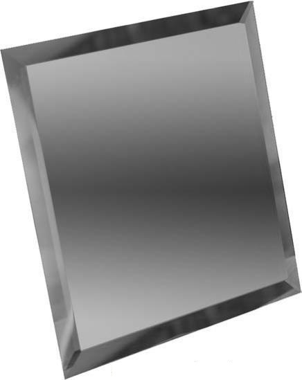 Плитка КЗГ1-03 Квадратная зеркальная графитовая с фацетом 10 мм 25x25
