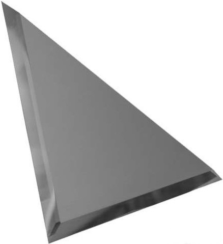 Плитка ТЗГ1-04 Треугольная зеркальная графитовая с фацетом 10 мм 30x30