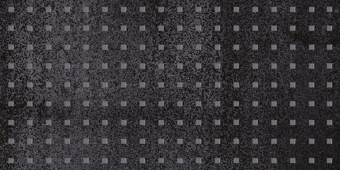 Плитка Декор Metallica Pixel чёрный 25х50