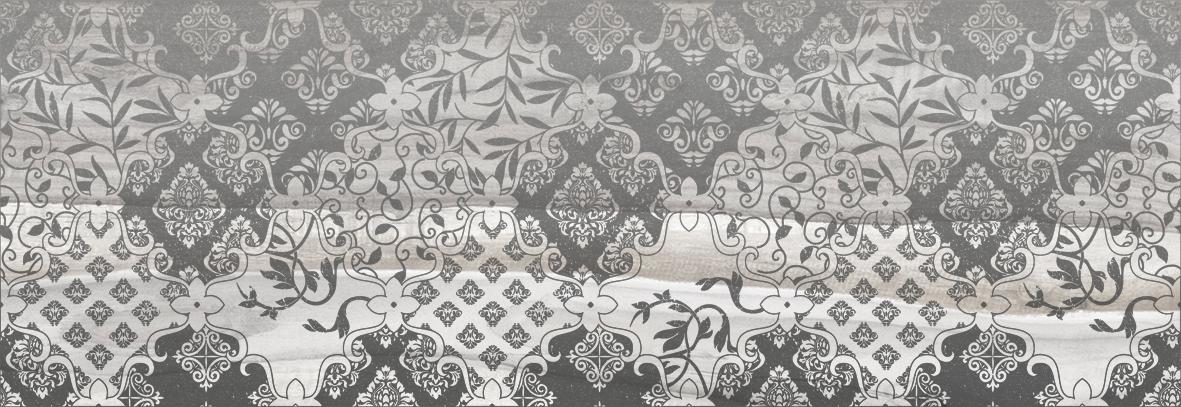 Плитка Декор Grace Fancy серый 20х60